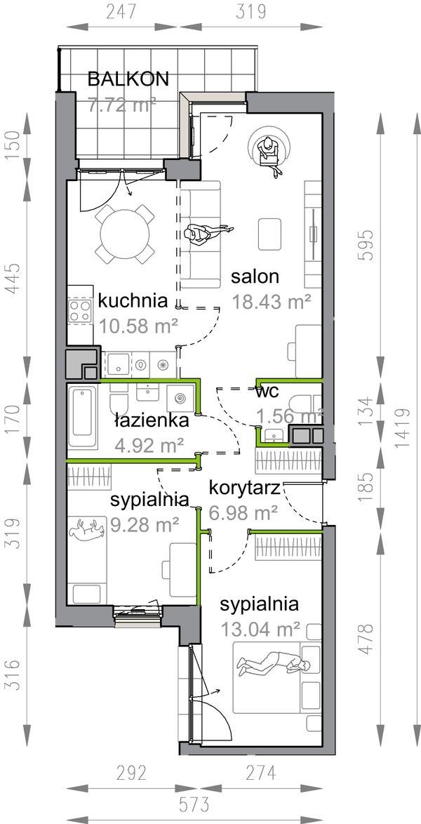 Rzut Przy Parku Vita - M3/3/2/17
