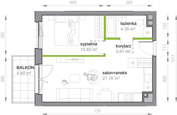 Rzut Przy Parku Vita - M3/3/2/25