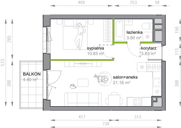 Rzut Przy Parku Vita - M3/1/3/29
