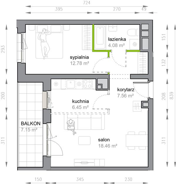 Rzut Przy Parku Vita - M3/1/3/32