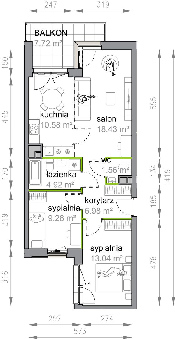 Rzut Przy Parku Vita - M3/3/3/27