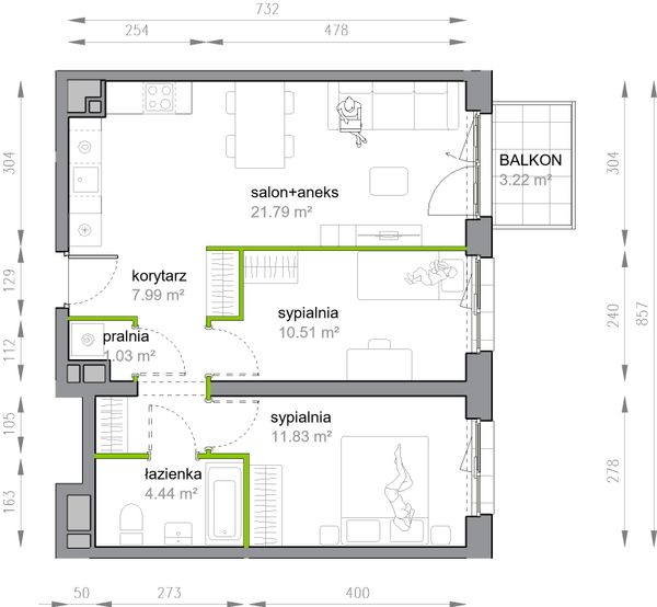 Rzut Przy Parku Vita - M3/3/3/30