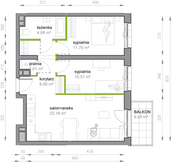 Rzut Przy Parku Vita - M3/3/3/31