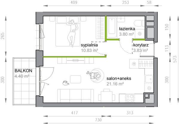 Rzut Przy Parku Vita - M3/1/4/39