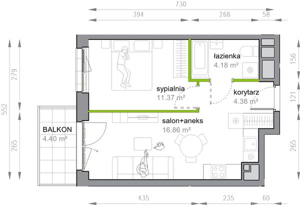 Rzut Przy Parku Vita - M3/1/4/41