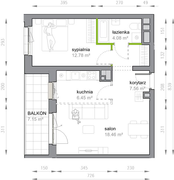 Rzut Przy Parku Vita - M3/1/4/42