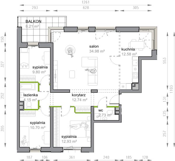 Rzut Przy Parku Vita - M3/2/4/20