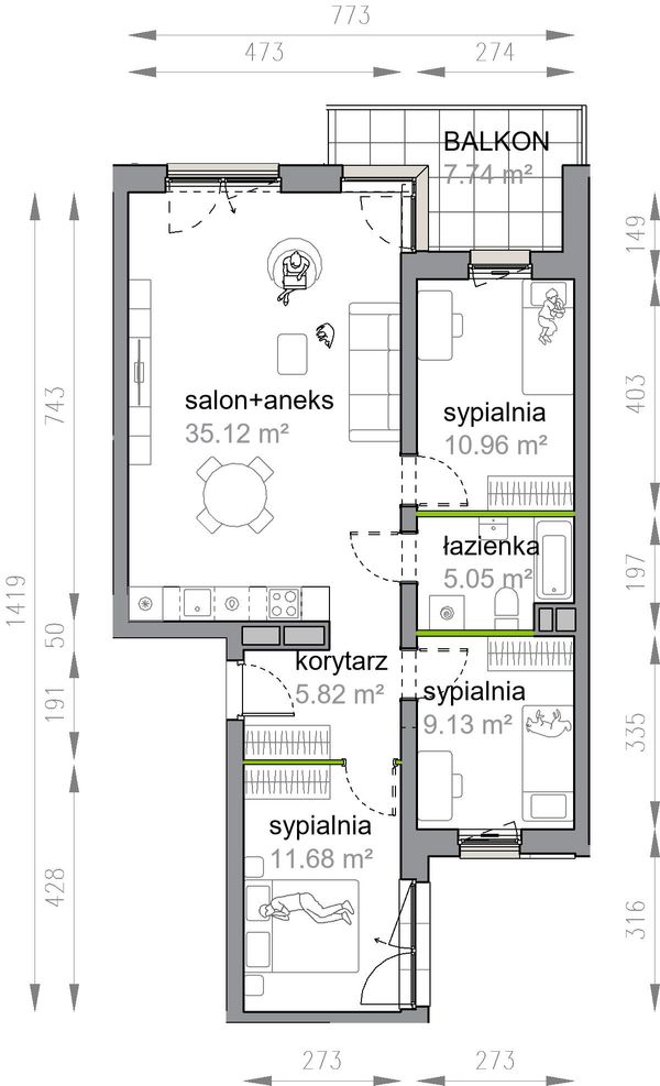Rzut Przy Parku Vita - M3/1/5/50