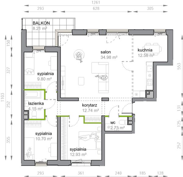 Rzut Przy Parku Vita - M3/2/5/24