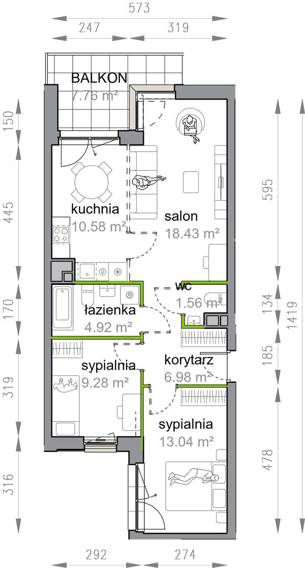Rzut Przy Parku Vita - M3/3/5/47