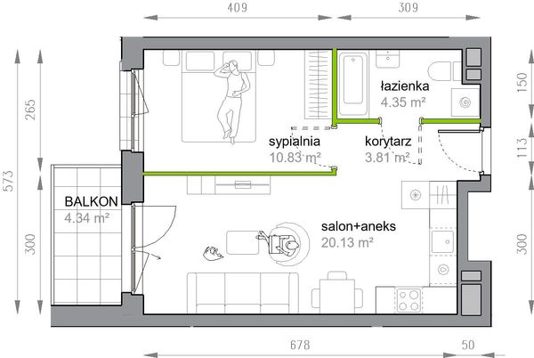 Rzut Przy Parku Vita - M3/3/5/53