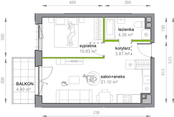 Rzut Przy Parku Vita - M3/3/5/54