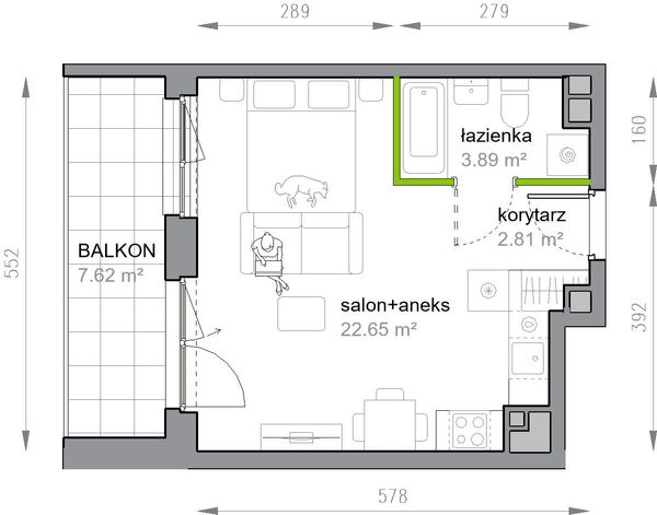 Rzut Przy Parku Vita - M3/3/5/55