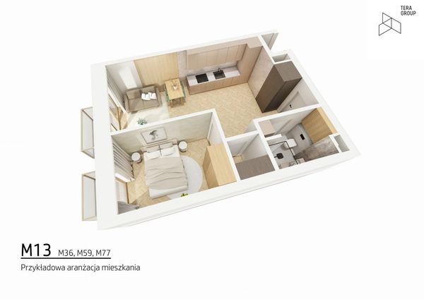 Rzut Apollo Bulvar - Mieszkanie na sprzedaż, Kielce, Centrum, 580412  PLN