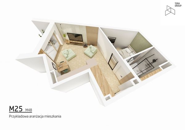 Rzut Apollo Bulvar - Mieszkanie na sprzedaż, Kielce, Centrum, 460500  PLN