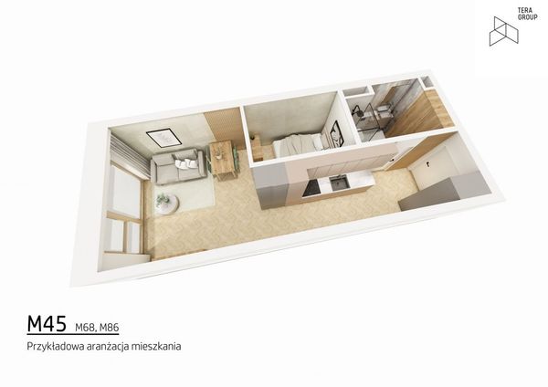 Rzut Apollo Bulvar - Mieszkanie na sprzedaż, Kielce, Centrum, 430911  PLN