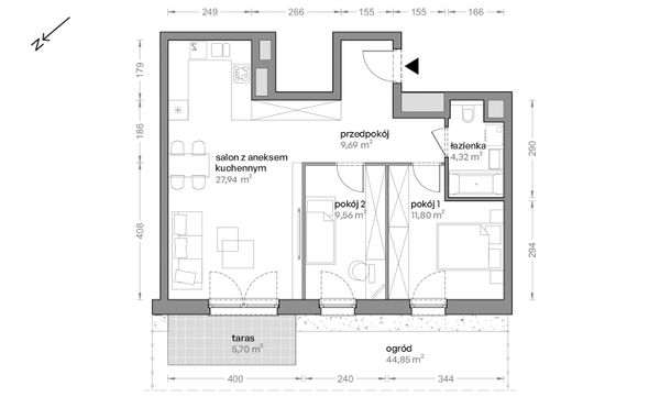Rzut Ceglana Park - B4/A/08