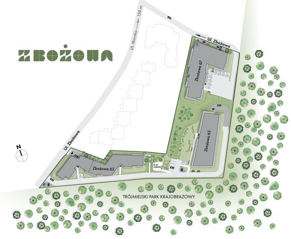 Rzut Zbożowa - Mieszkanie na sprzedaż, Gdynia, Cisowa, 577698  PLN