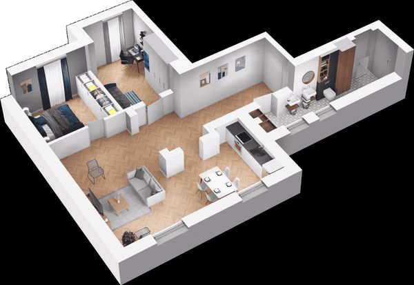 Rzut Racławicka Park - Mieszkanie na sprzedaż, Szczecin, Dąbie, 774270  PLN