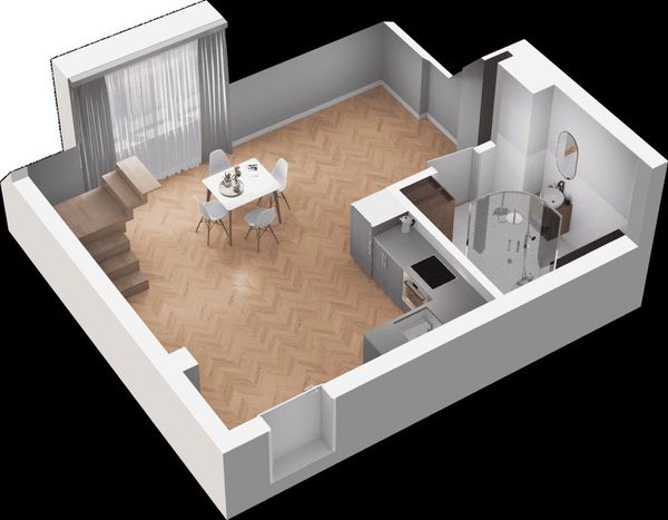 Rzut Racławicka Park - Mieszkanie na sprzedaż, Szczecin, Dąbie, 535400  PLN
