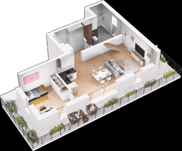 Rzut Racławicka Park - Mieszkanie na sprzedaż, Szczecin, Dąbie, 966000  PLN