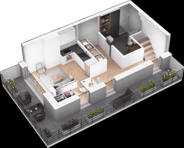 Rzut Racławicka Park - Mieszkanie na sprzedaż, Szczecin, Dąbie, 773740  PLN