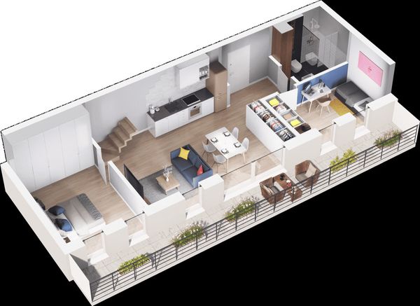 Rzut Racławicka Park - Mieszkanie na sprzedaż, Szczecin, Dąbie, 1245010  PLN