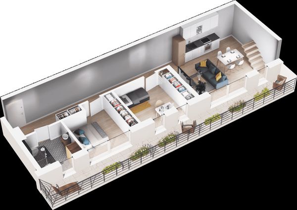 Rzut Racławicka Park - Mieszkanie na sprzedaż, Szczecin, Dąbie, 853600  PLN