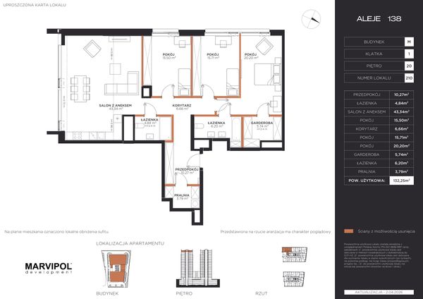 Rzut Aleje 138 - M210