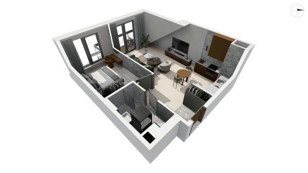 Rzut Wita 77 - Mieszkanie na sprzedaż, Gdańsk, Strzyża, 944109  PLN
