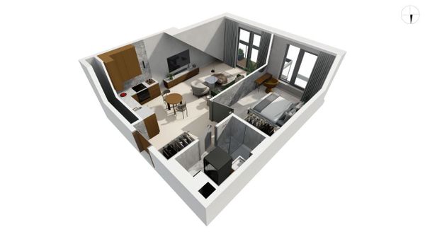 Rzut Wita 77 - Mieszkanie na sprzedaż, Gdańsk, Strzyża, 988497  PLN
