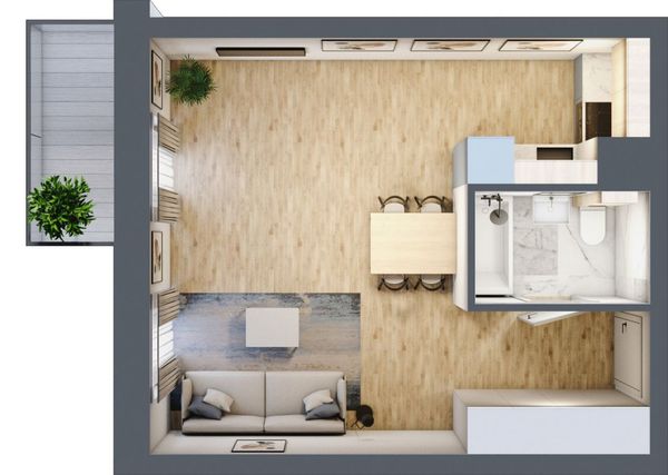 Rzut Mieszczańska Park - Mieszkanie na sprzedaż, Wrocław, Śródmieście, 619160  PLN