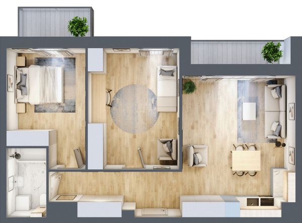 Rzut Mieszczańska Park - Mieszkanie na sprzedaż, Wrocław, Śródmieście, 1219240  PLN