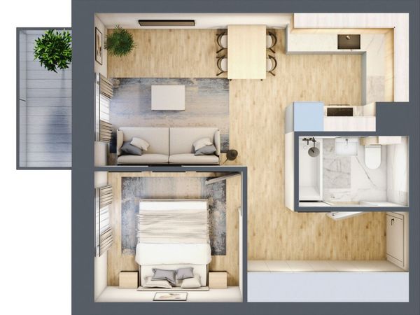 Rzut Mieszczańska Park - Mieszkanie na sprzedaż, Wrocław, Śródmieście, 720710  PLN