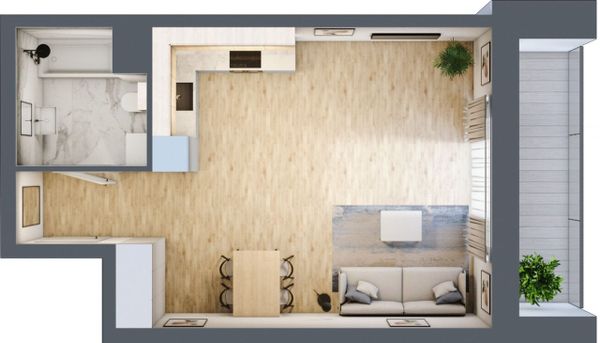 Rzut Mieszczańska Park - Mieszkanie na sprzedaż, Wrocław, Śródmieście, 713640  PLN
