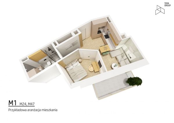 Rzut Apollo Bulvar - Mieszkanie na sprzedaż, Kielce, Centrum, 452056  PLN