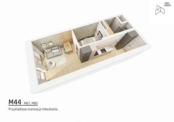 Rzut Apollo Bulvar - Mieszkanie na sprzedaż, Kielce, Centrum, 425250  PLN