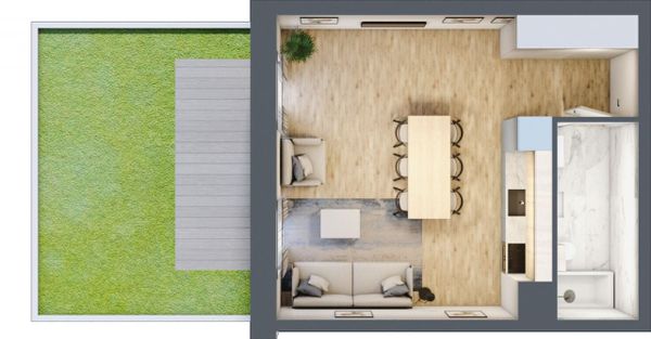 Rzut Mieszczańska Park - Mieszkanie na sprzedaż, Wrocław, Śródmieście, 612000  PLN