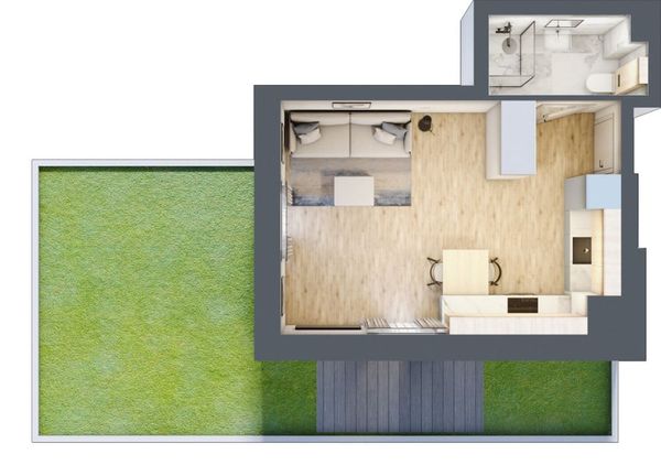 Rzut Mieszczańska Park - Mieszkanie na sprzedaż, Wrocław, Śródmieście, 498240  PLN