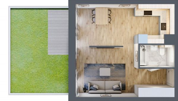 Rzut Mieszczańska Park - Mieszkanie na sprzedaż, Wrocław, Śródmieście, 691782  PLN