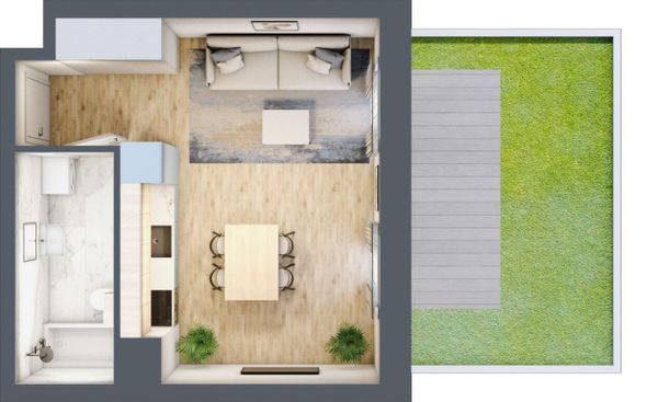 Rzut Mieszczańska Park - Mieszkanie na sprzedaż, Wrocław, Śródmieście, 488076  PLN