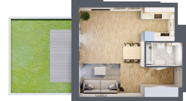 Rzut Mieszczańska Park - Mieszkanie na sprzedaż, Wrocław, Śródmieście, 617940  PLN