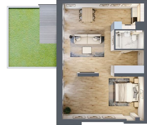 Rzut Mieszczańska Park - Mieszkanie na sprzedaż, Wrocław, Śródmieście, 1017626  PLN