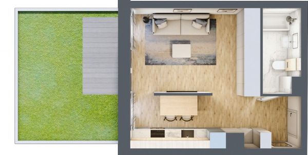 Rzut Mieszczańska Park - Mieszkanie na sprzedaż, Wrocław, Śródmieście, 599472  PLN