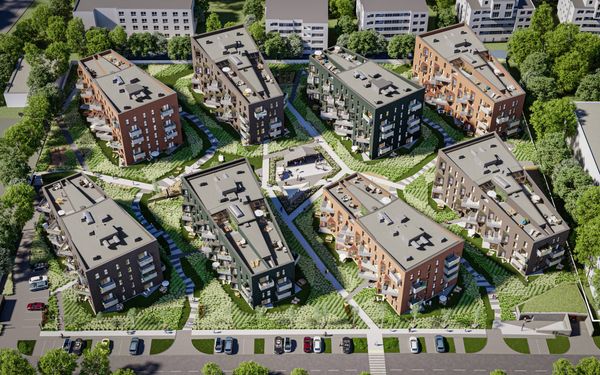 Rzut Osiedle Hierowskiego - Mieszkanie na sprzedaż, Katowice, Kostuchna, 598500  PLN