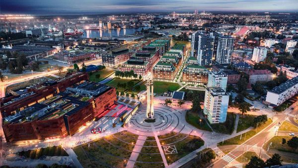 Rzut Doki Living - Mieszkanie na sprzedaż, Gdańsk, Śródmieście, 690837  PLN