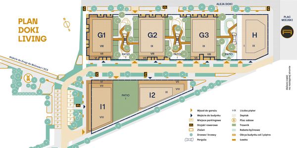 Rzut Doki Living - Mieszkanie na sprzedaż, Gdańsk, Śródmieście, 2640400  PLN