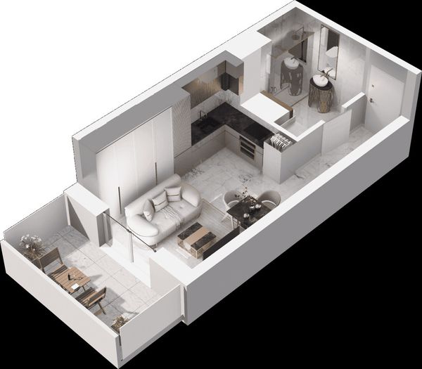 Rzut Mieszkaj w Mieście - Na Tysiącleciu - Mieszkanie na sprzedaż, Katowice, Os. Tysiąclecia, 348000  PLN