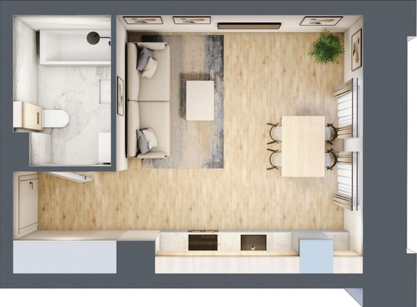 Rzut Mieszczańska Park - Mieszkanie na sprzedaż, Wrocław, Śródmieście, 534123  PLN