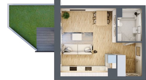 Rzut Mieszczańska Park - Mieszkanie na sprzedaż, Wrocław, Śródmieście, 551528  PLN